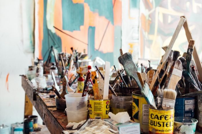 Tavolo di un artista.
